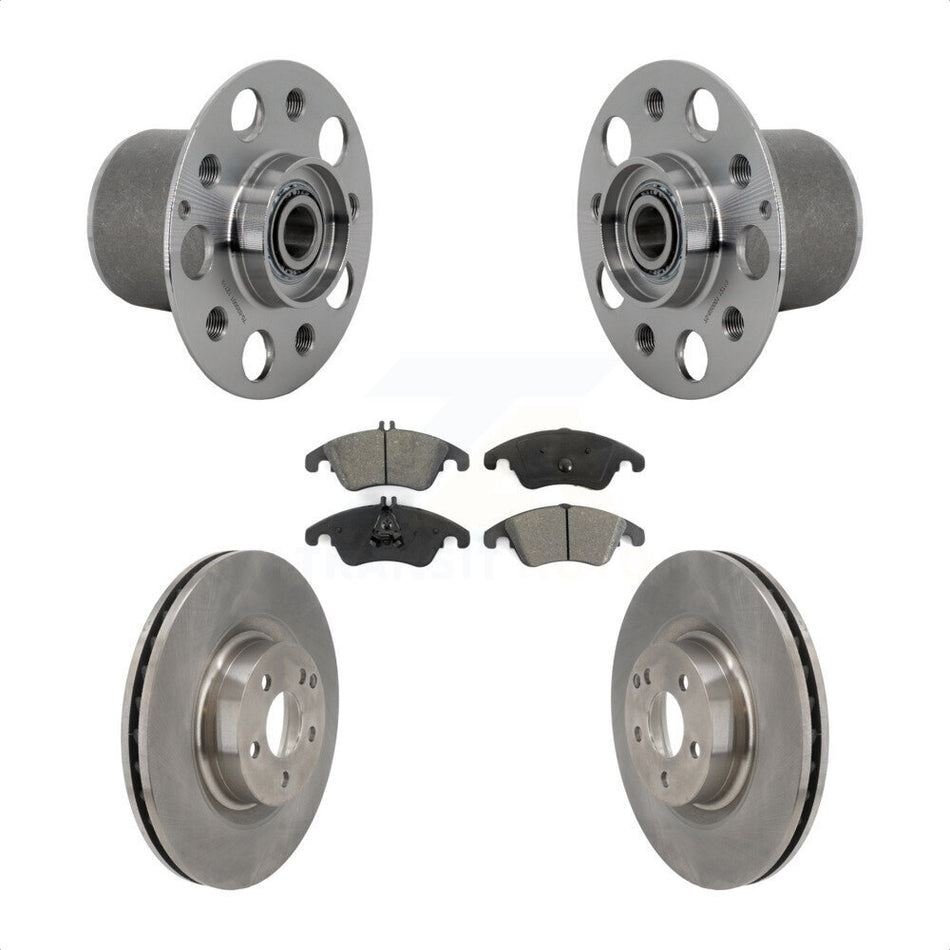 Front Hub Bearing Assembly Disc Brake Rotors And Pads Kit For Mercedes-Benz E400 E550 KBB-132285