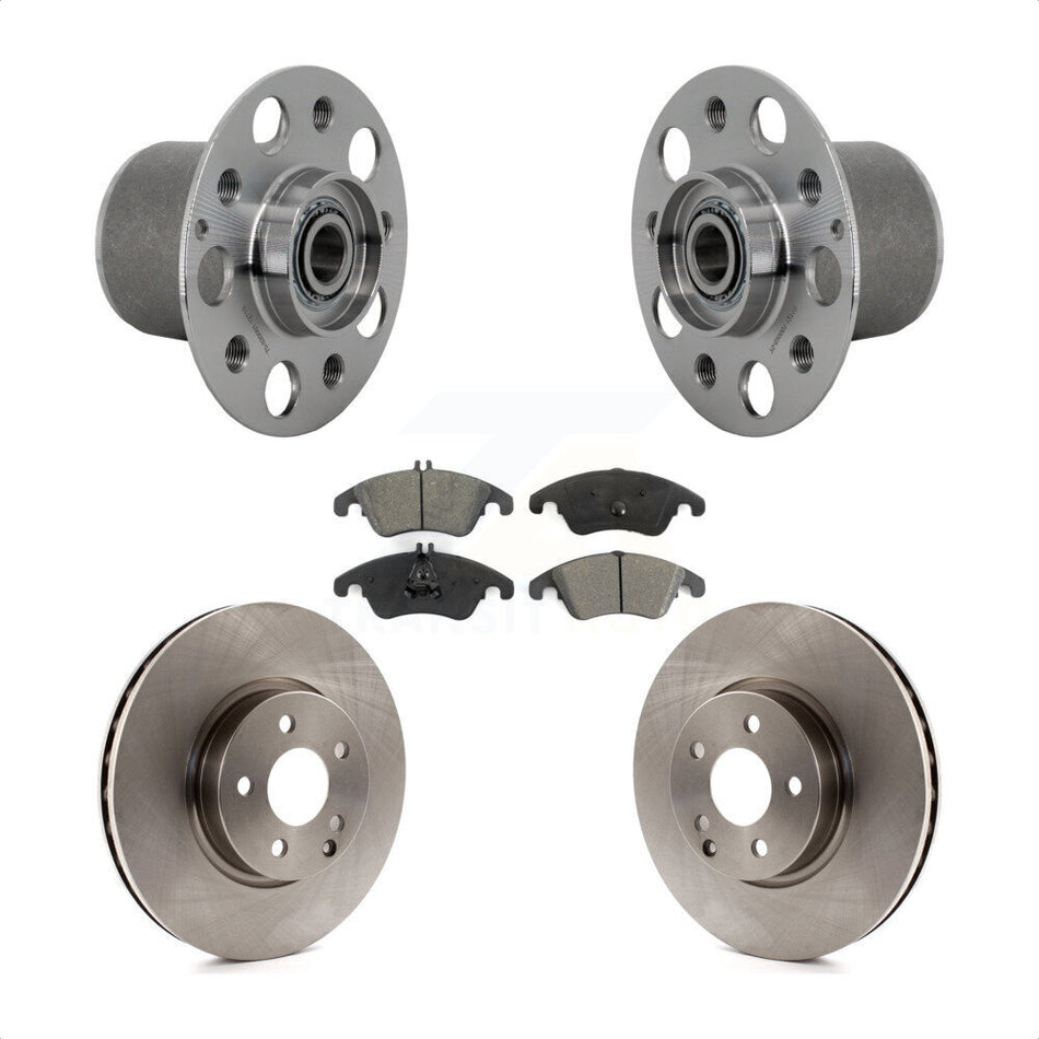 Front Hub Bearing Assembly Disc Brake Rotor And Pads Kit For Mercedes-Benz E350 E400 E250 KBB-132286