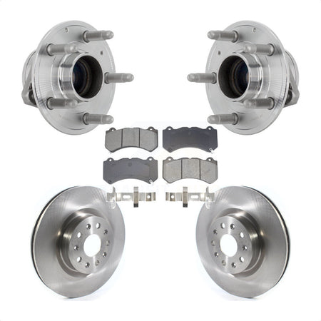 Front Hub Bearing Brake Rotor Pads Kit For 16 Cadillac CTS Vsport Premium with RWD KBB-132287