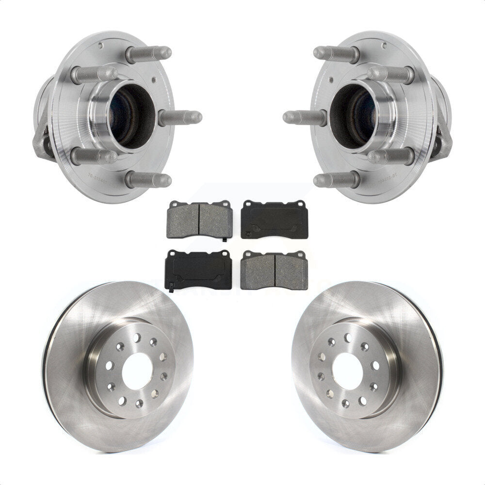 Front Hub Bearing Assembly Disc Brake Rotor Pad Kit For Chevrolet Camaro Cadillac CTS CT6 KBB-132288