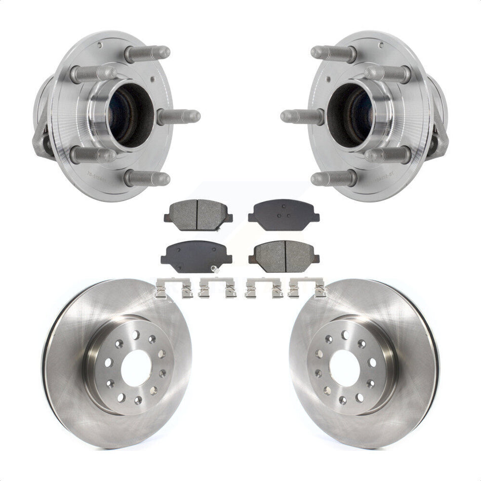 Front Hub Bearing Disc Brake Rotor & Pad Kit For Chevrolet Camaro Without Brembo Calipers KBB-132289