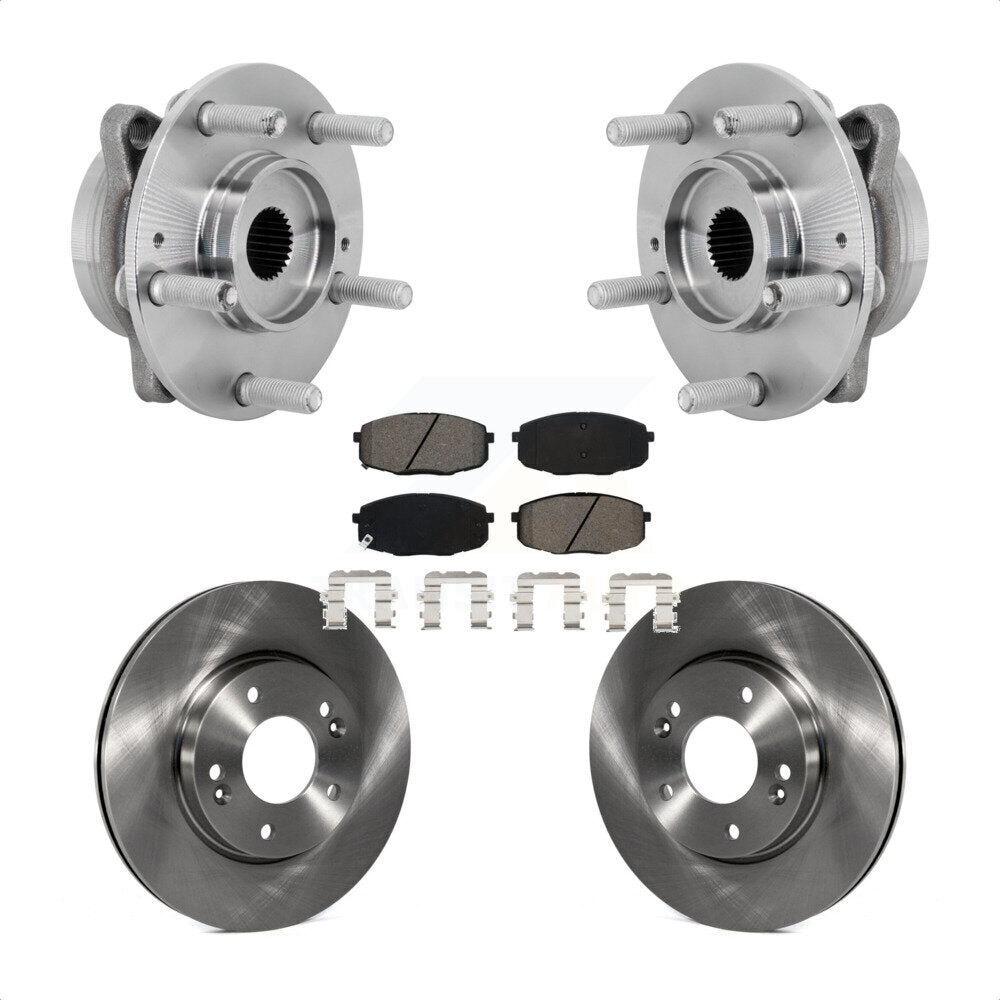 Front Hub Bearing Assembly Disc Brake Rotors And Pads Kit For Hyundai Kona Kia Seltos KBB-132294