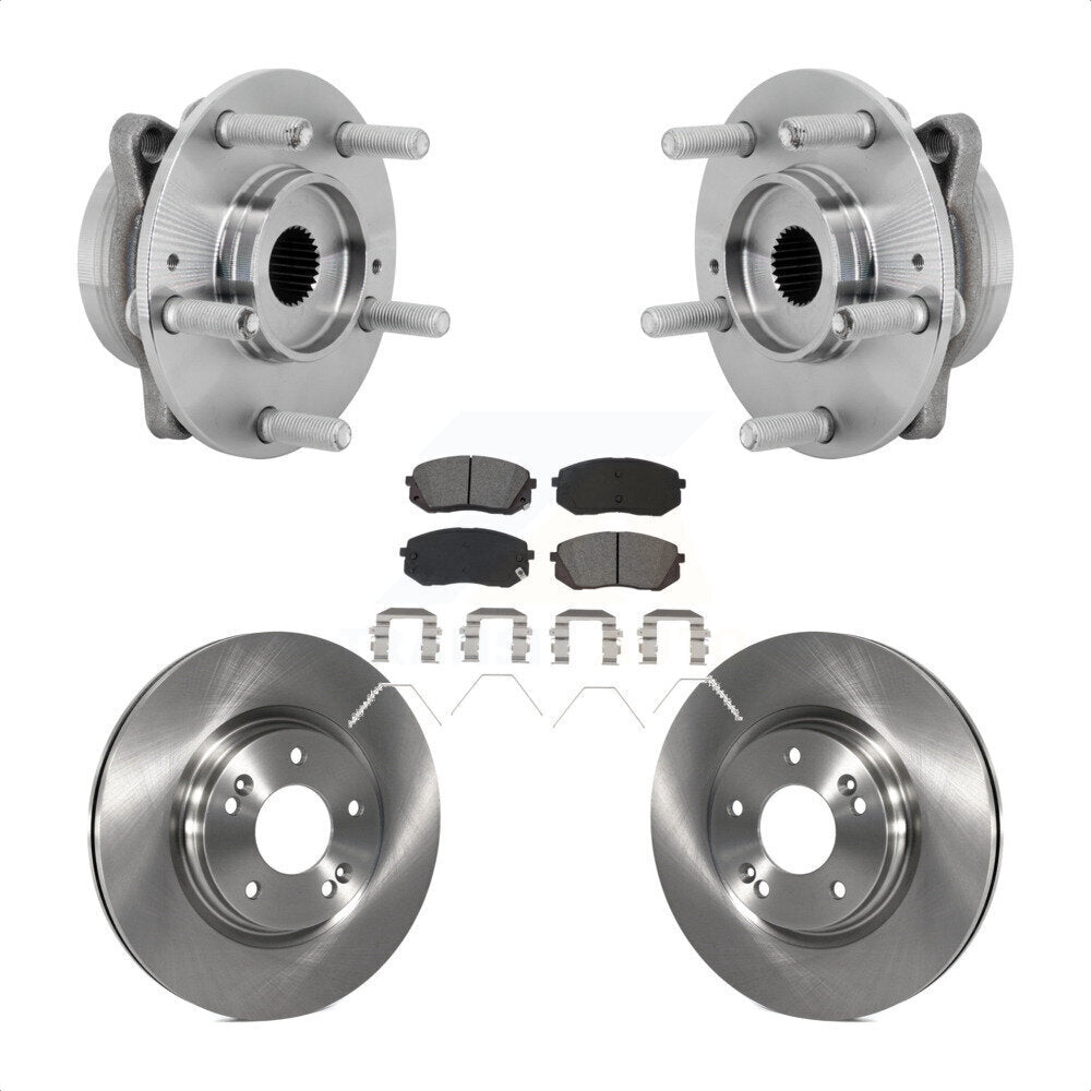 Front Hub Bearing Assembly Disc Brake Rotors And Pads Kit For Hyundai Kona Kia Seltos KBB-132295