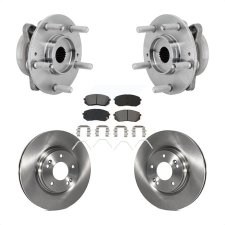 Front Hub Bearing Assembly Disc Brake Rotors And Pads Kit For Hyundai Kona Kia Seltos KBB-132295