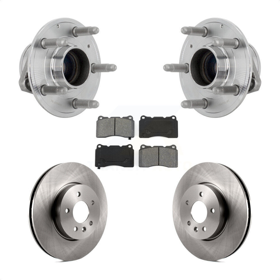 Front Hub Bearing Assembly Disc Brake Rotors And Semi-Metallic Pads Kit For Cadillac ATS KBB-132302