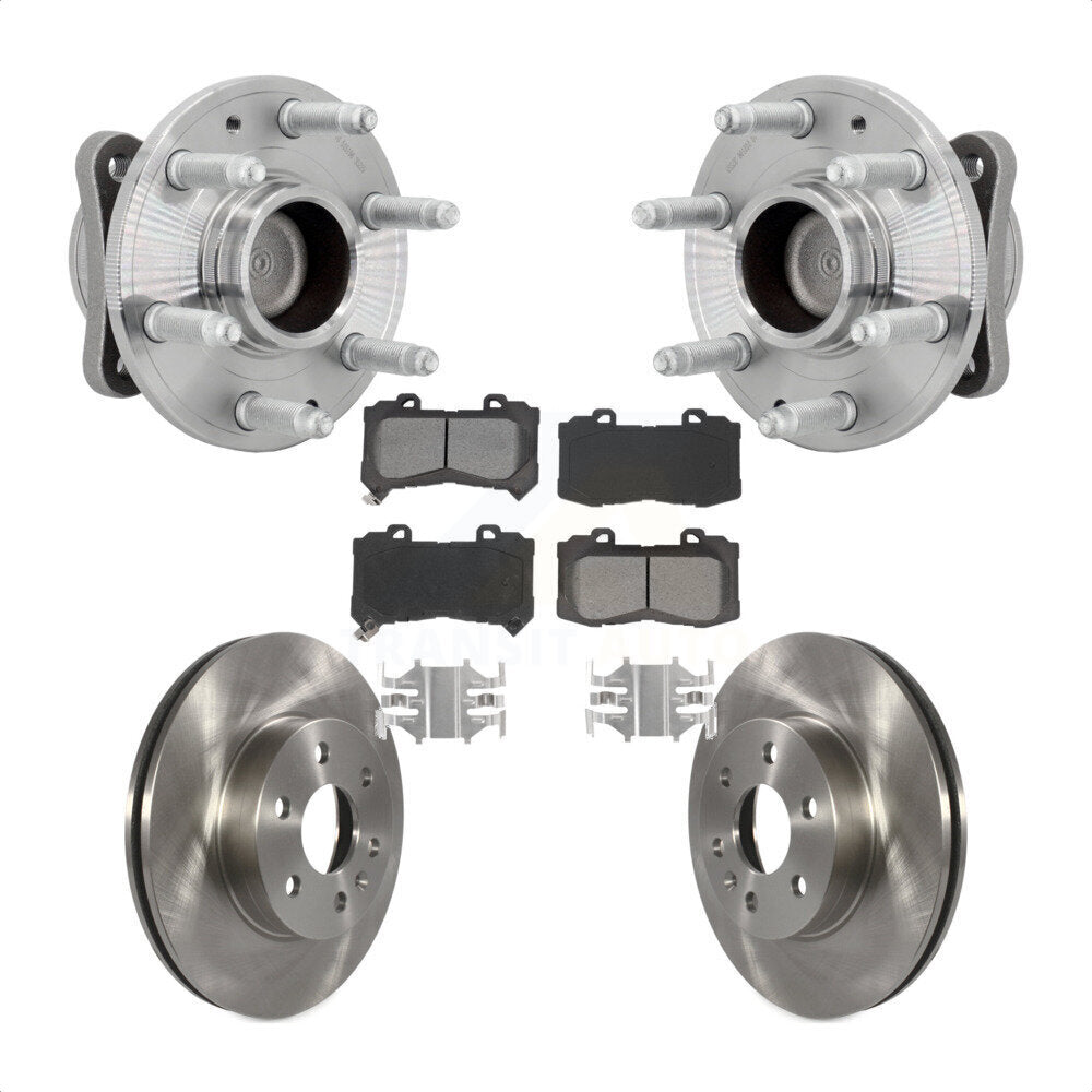 Front Hub Bearing Brake Rotor And Pad Kit For 2015-2020 Chevrolet Colorado GMC Canyon RWD KBB-132321