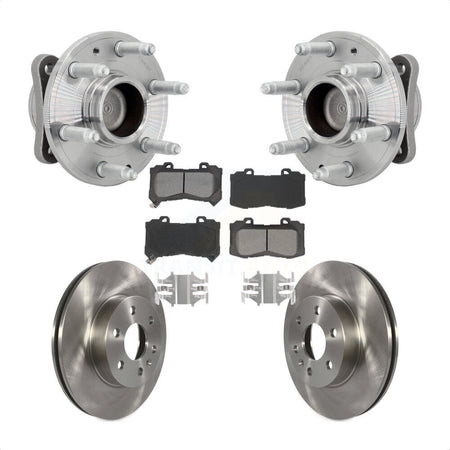 Front Hub Bearing Brake Rotor And Pad Kit For 2015-2020 Chevrolet Colorado GMC Canyon RWD KBB-132321