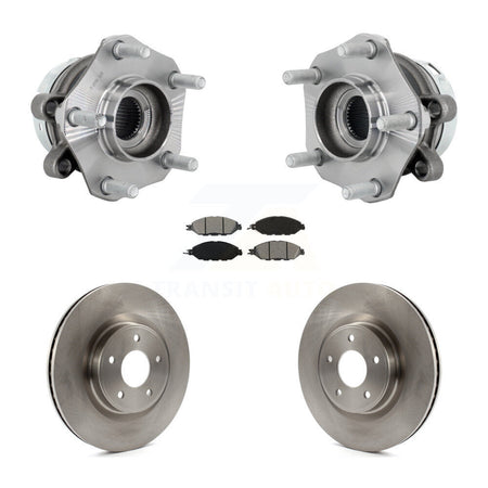 Front Hub Bearing Assembly Disc Brake Rotors And Semi-Metallic Pads Kit For Nissan Murano KBB-132322