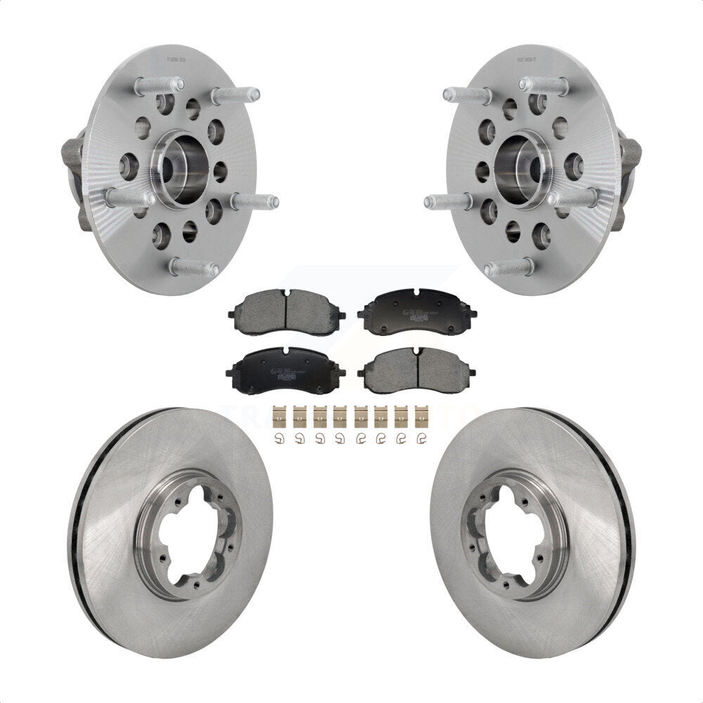 Front Hub Bearing Assembly Disc Brake Rotors And Ceramic Pads Kit For Ford E-Transit KBB-132325