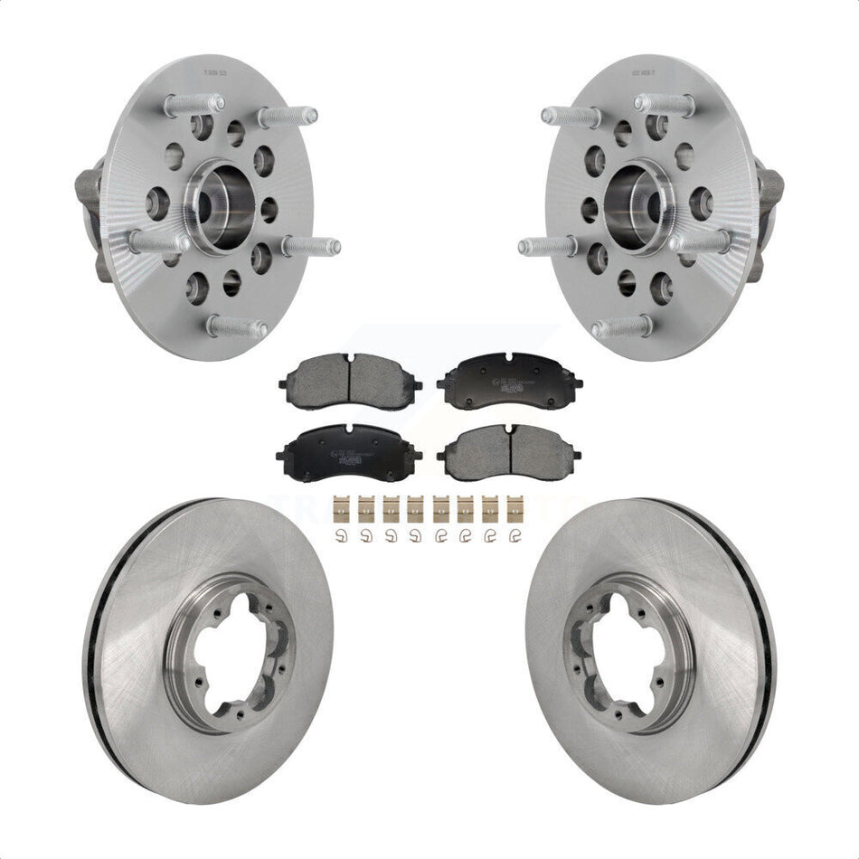 Front Hub Bearing Assembly Disc Brake Rotors And Ceramic Pads Kit For Ford E-Transit KBB-132325