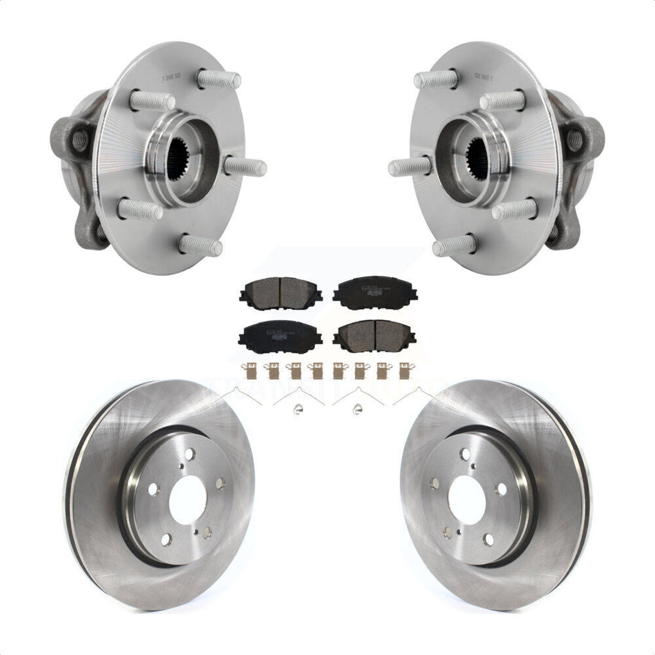 Front Hub Bearing Brake Rotor Pad Kit For 2019 Toyota C-HR Vehicles Manufactured In Japan KBB-132330