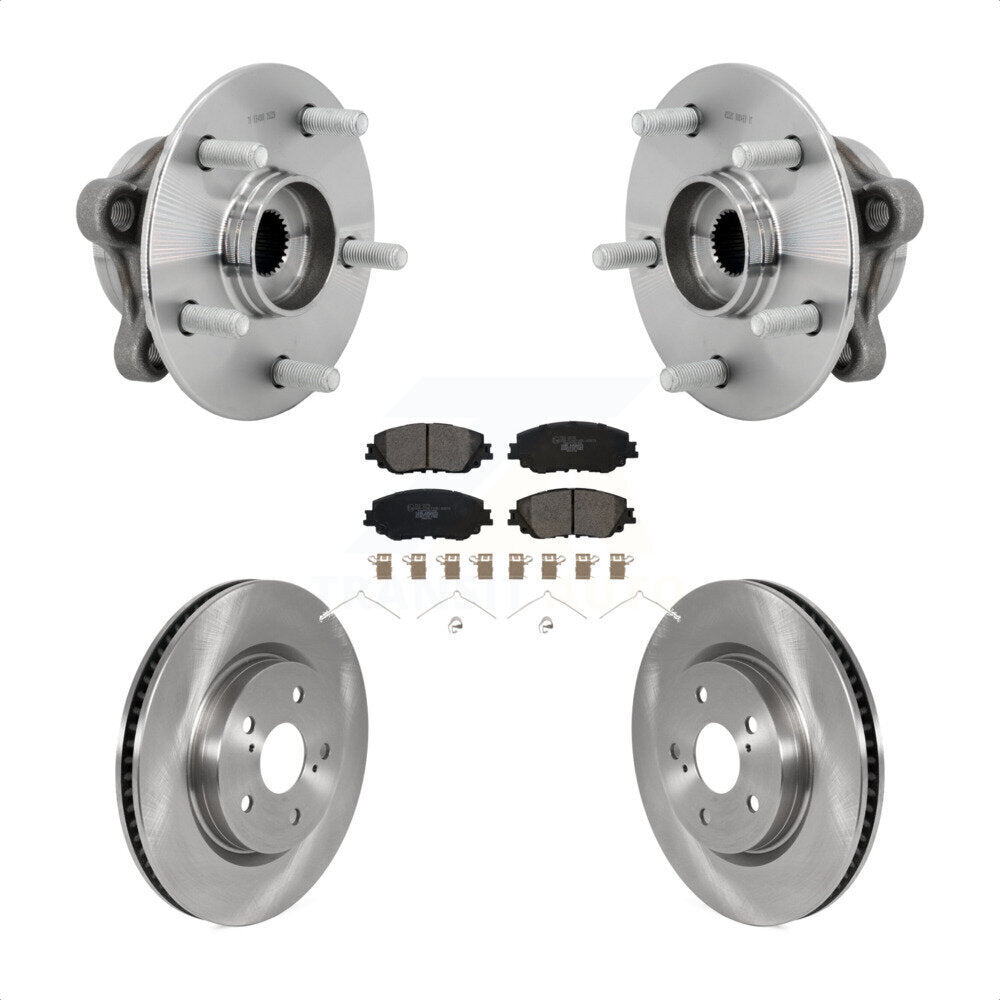 Front Hub Bearing Assembly Disc Brake Rotor & Pads Kit For Toyota C-HR Lexus UX250h UX200 KBB-132331