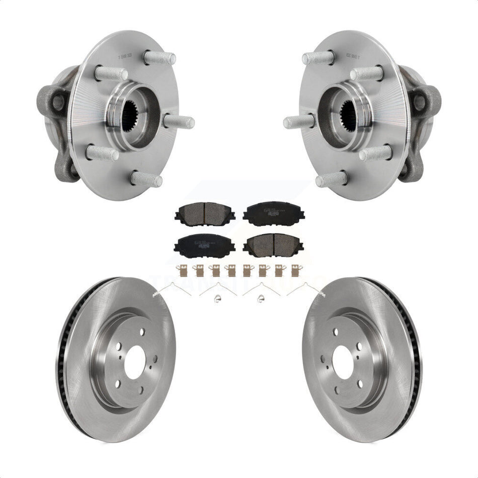 Front Hub Bearing Assembly Disc Brake Rotor & Pads Kit For Toyota C-HR Lexus UX250h UX200 KBB-132331