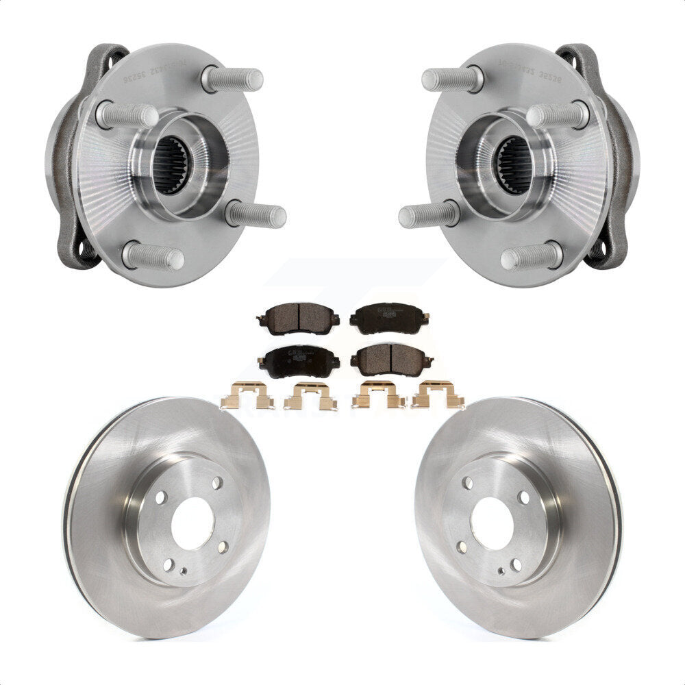 Front Hub Bearing Assembly Disc Brake Rotor And Ceramic Pad Kit For Toyota Yaris iA Scion KBB-132332