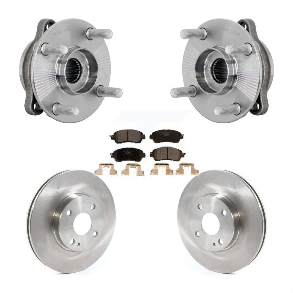 Front Hub Bearing Assembly Disc Brake Rotor And Ceramic Pad Kit For Toyota Yaris iA Scion KBB-132332