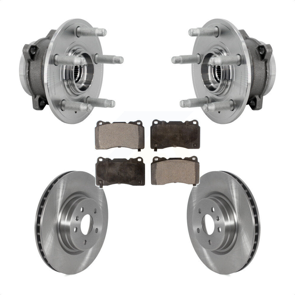 Front Hub Bearing Assembly Disc Brake Rotors And Ceramic Pads Kit For Tesla S X KBB-132336
