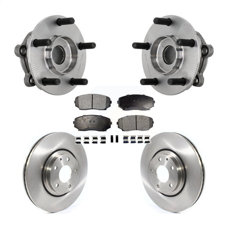 Front Hub Bearing Assembly Disc Brake Rotor And Ceramic Pads Kit For 2016-2023 Mazda CX-9 KBB-132337