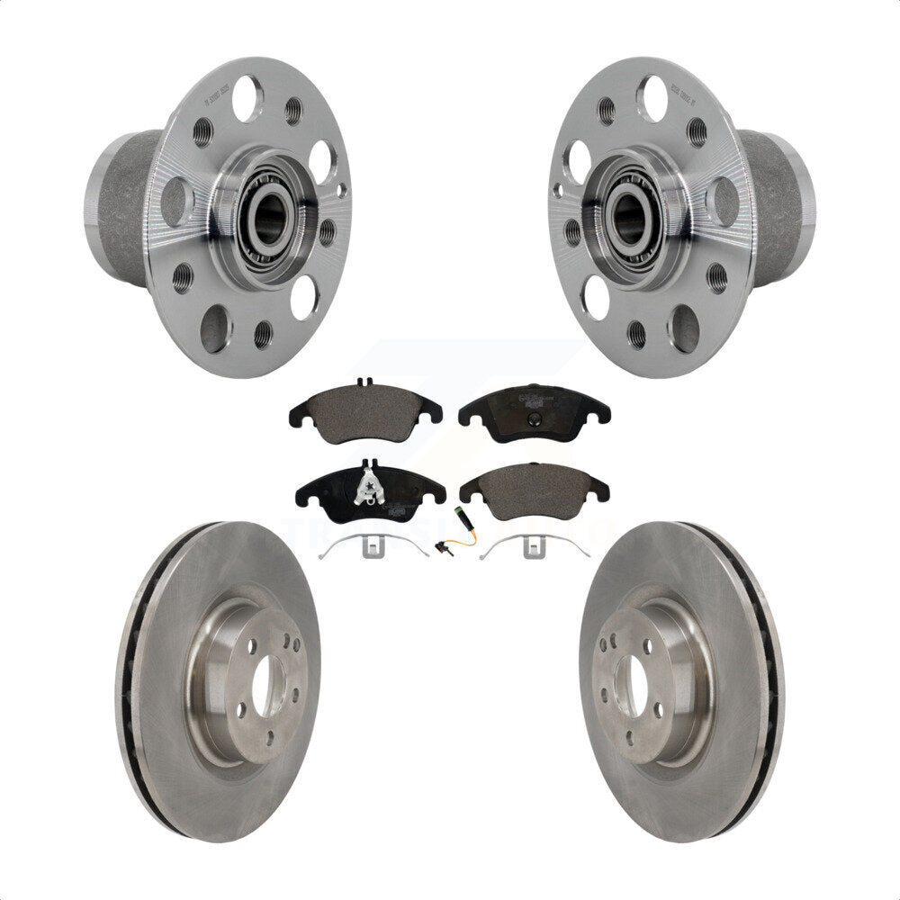 Front Hub Bearing Assembly Disc Brake Rotors And Pads Kit For Mercedes-Benz C250 E550 KBB-132341