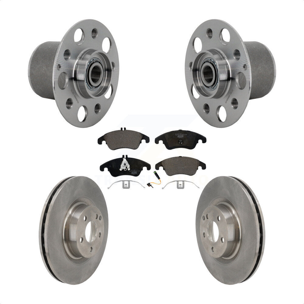 Front Hub Bearing Assembly Disc Brake Rotors And Pads Kit For Mercedes-Benz E400 E550 KBB-132342