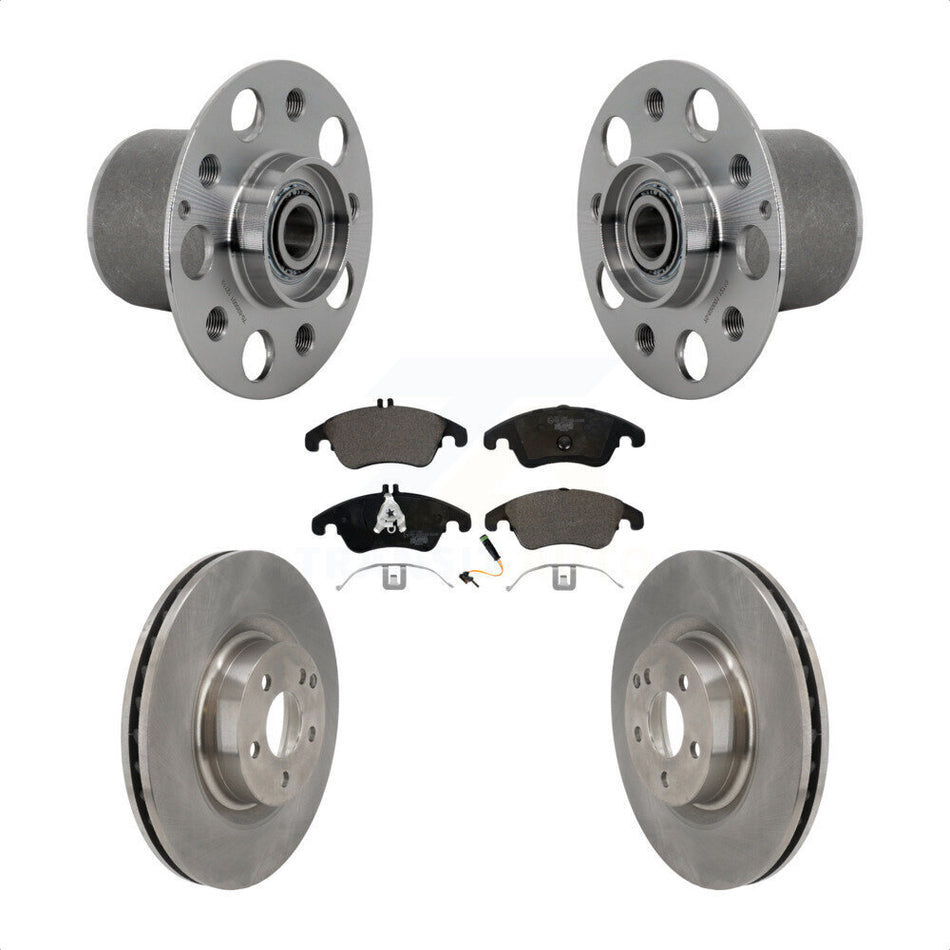 Front Hub Bearing Assembly Disc Brake Rotors And Pads Kit For Mercedes-Benz E400 E550 KBB-132342
