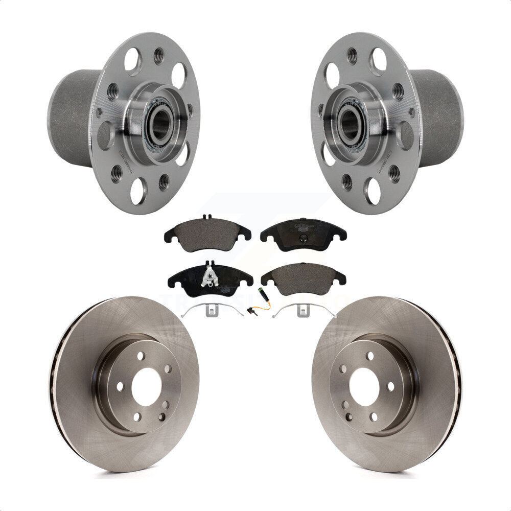 Front Hub Bearing Assembly Disc Brake Rotor And Pads Kit For Mercedes-Benz E350 E400 E250 KBB-132343