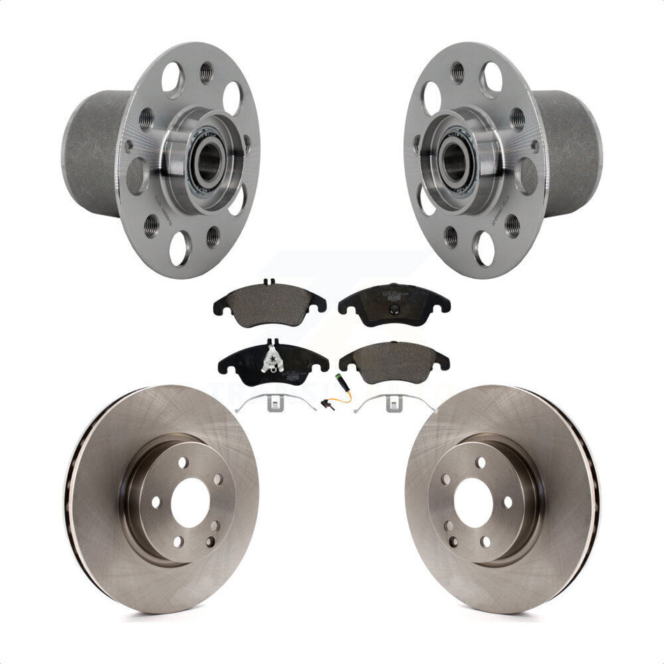 Front Hub Bearing Assembly Disc Brake Rotor And Pads Kit For Mercedes-Benz E350 E400 E250 KBB-132343