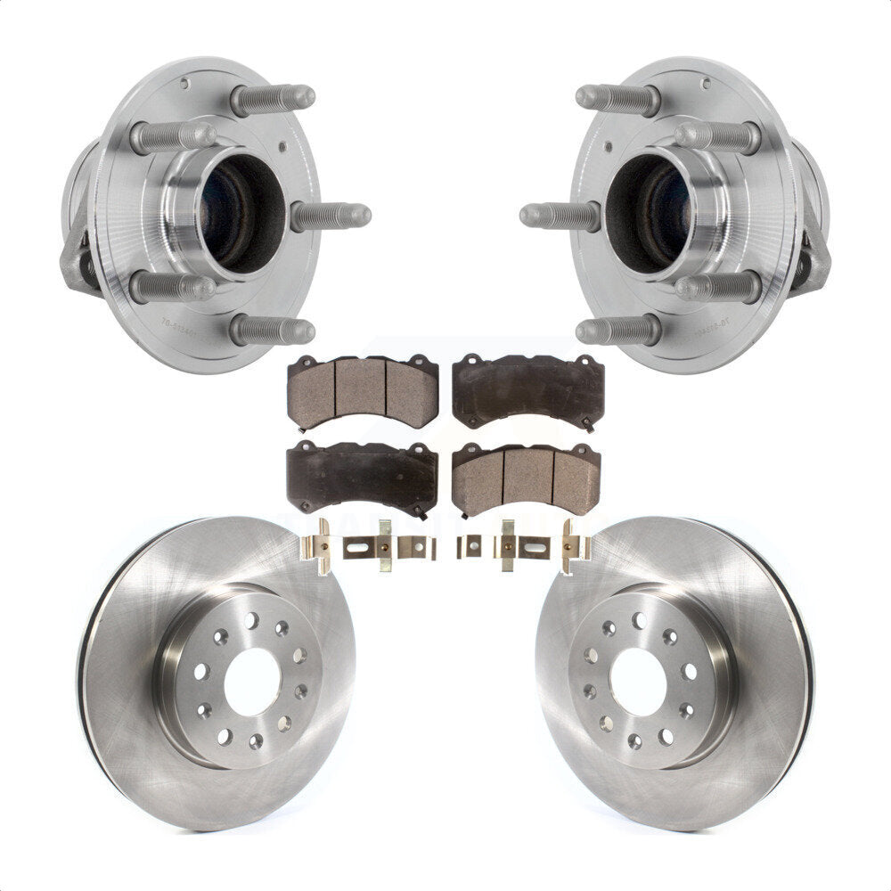 Front Hub Bearing Assembly Disc Brake Rotors And Pads Kit For Chevrolet Camaro LT LS KBB-132349