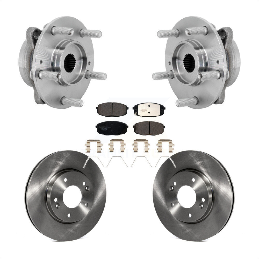 Front Hub Bearing Assembly Disc Brake Rotors And Pads Kit For Hyundai Kona Kia Seltos KBB-132354