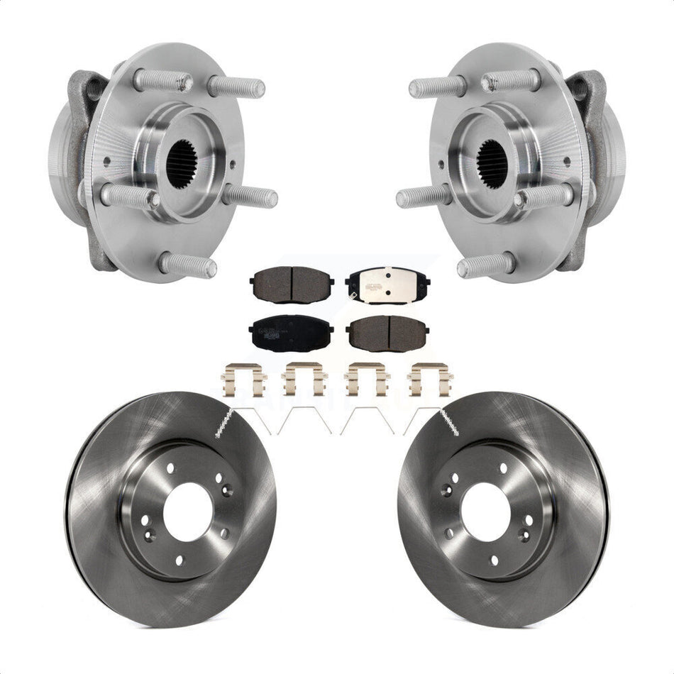 Front Hub Bearing Assembly Disc Brake Rotors And Pads Kit For Hyundai Kona Kia Seltos KBB-132354