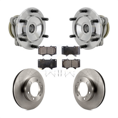 Front Hub Bearing Assembly Disc Brake Rotor Pads Kit For Toyota Tacoma 4Runner FJ Cruiser KBB-132356