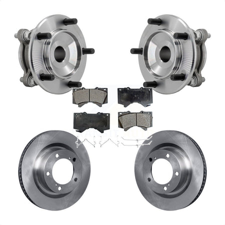 Front Hub Bearing Assembly Disc Brake Rotors And Pads Kit For Toyota Tundra Sequoia RWD KBB-132359
