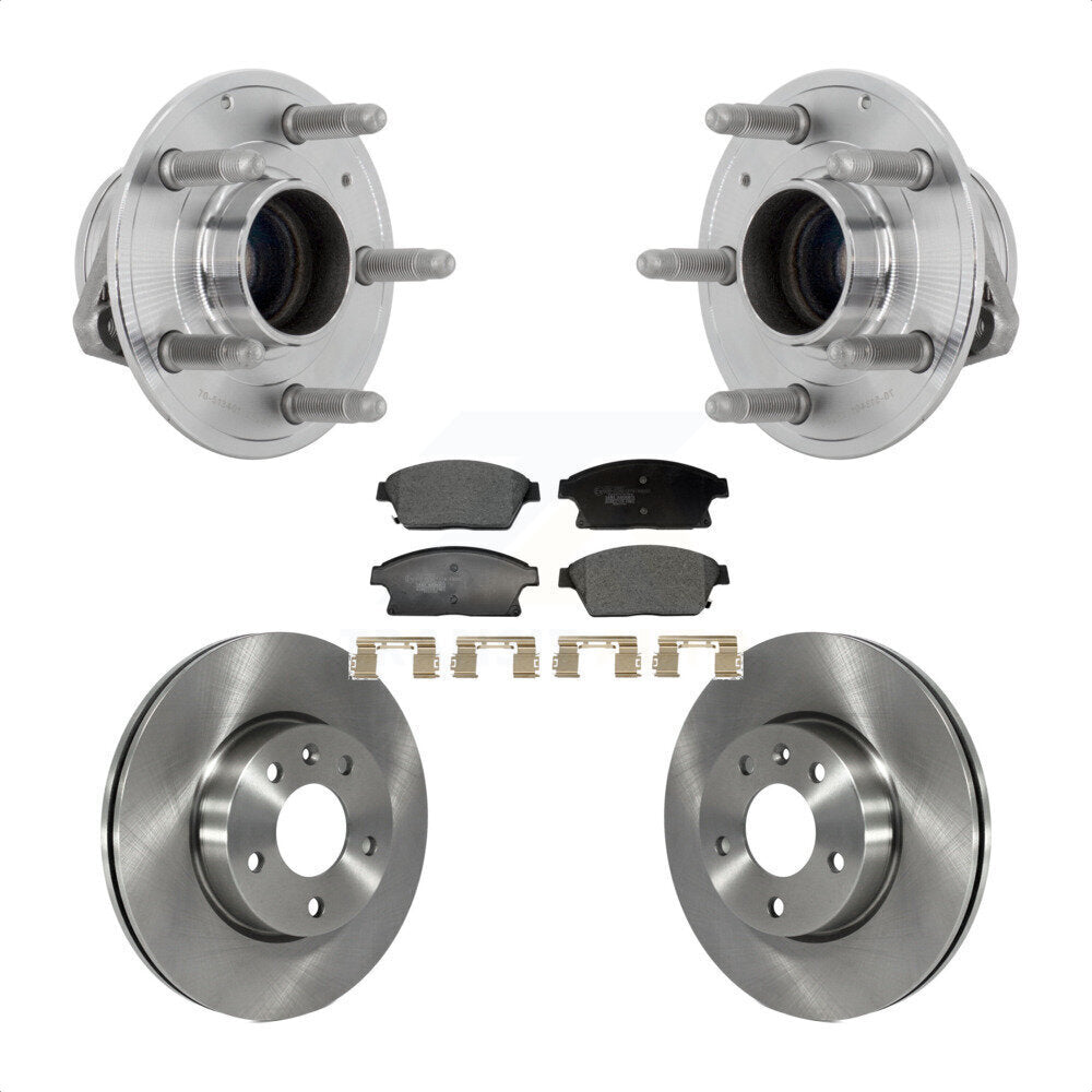 Front Hub Bearing Assembly Disc Brake Rotors And Ceramic Pads Kit For Cadillac ATS KBB-132364