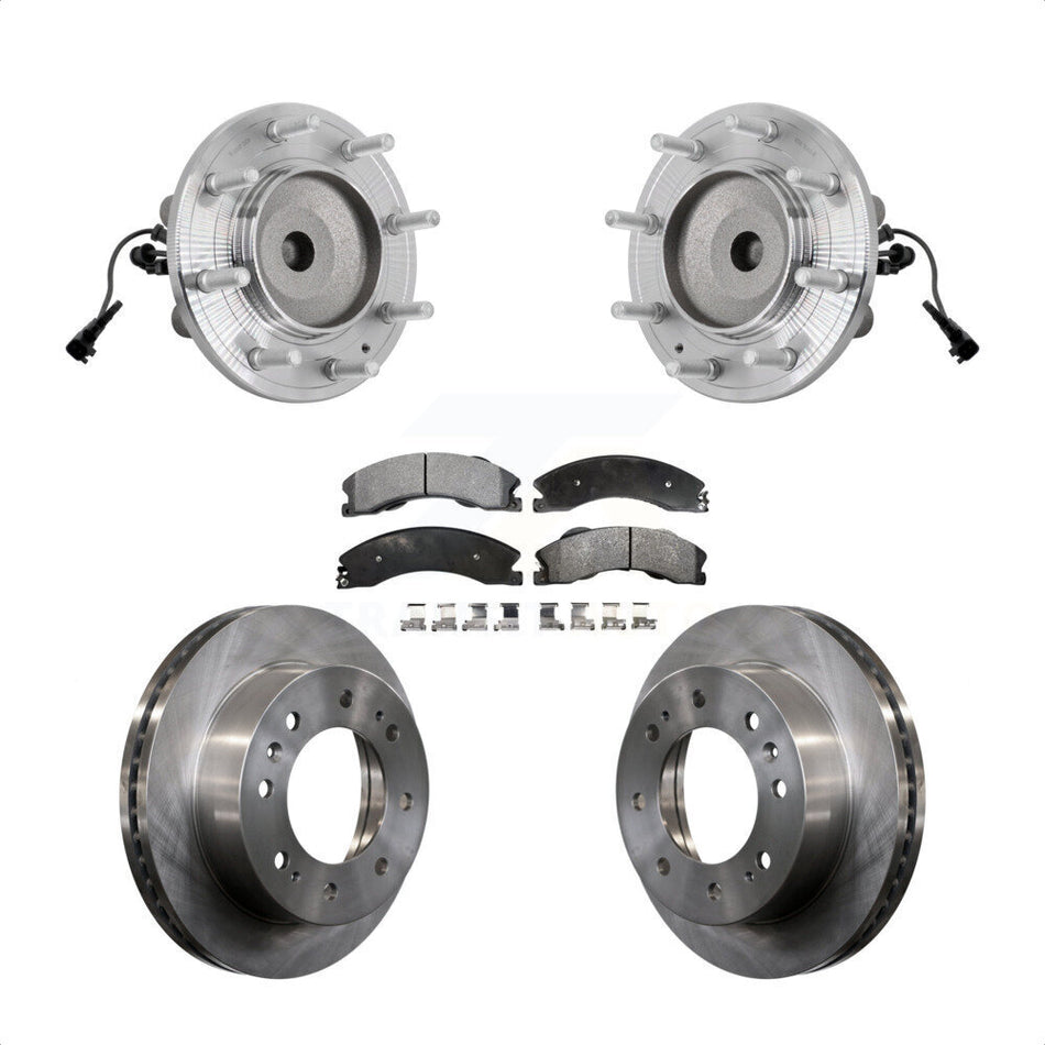 Front Hub Bearing Disc Brake Rotor Pad Kit For GMC Sierra 3500 HD Chevrolet Silverado RWD KBB-132371