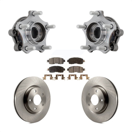 Front Hub Bearing Assembly Disc Brake Rotors And Pads Kit For 2019-2023 Nissan Altima KBB-132374