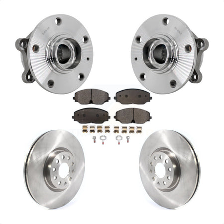 Front Hub Bearing Assembly Disc Brake Rotor And Pads Kit For Volkswagen Atlas Cross Sport KBB-132377