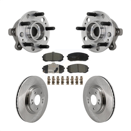 Front Hub Bearing Assembly Disc Brake Rotor And Ceramic Pad Kit For Hyundai Sonata Kia K5 KBB-132378