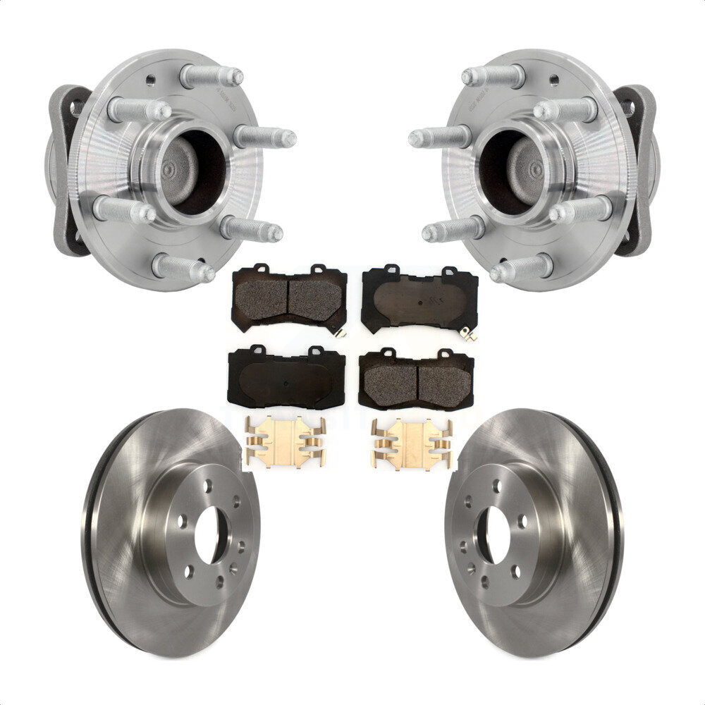 Front Hub Bearing Brake Rotor And Pad Kit For 2015-2020 Chevrolet Colorado GMC Canyon RWD KBB-132381