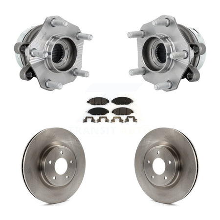 Front Hub Bearing Assembly Disc Brake Rotors And Ceramic Pads Kit For Nissan Murano KBB-132382