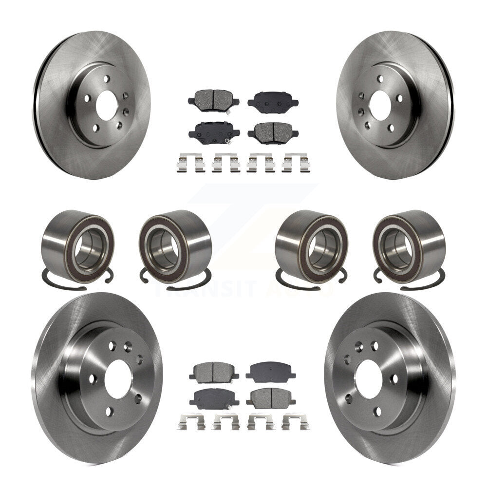 Front Rear Bearing Disc Brake Rotor & Pads Kit (10Pc) For Buick Encore Chevrolet Trax AWD KBB-132392