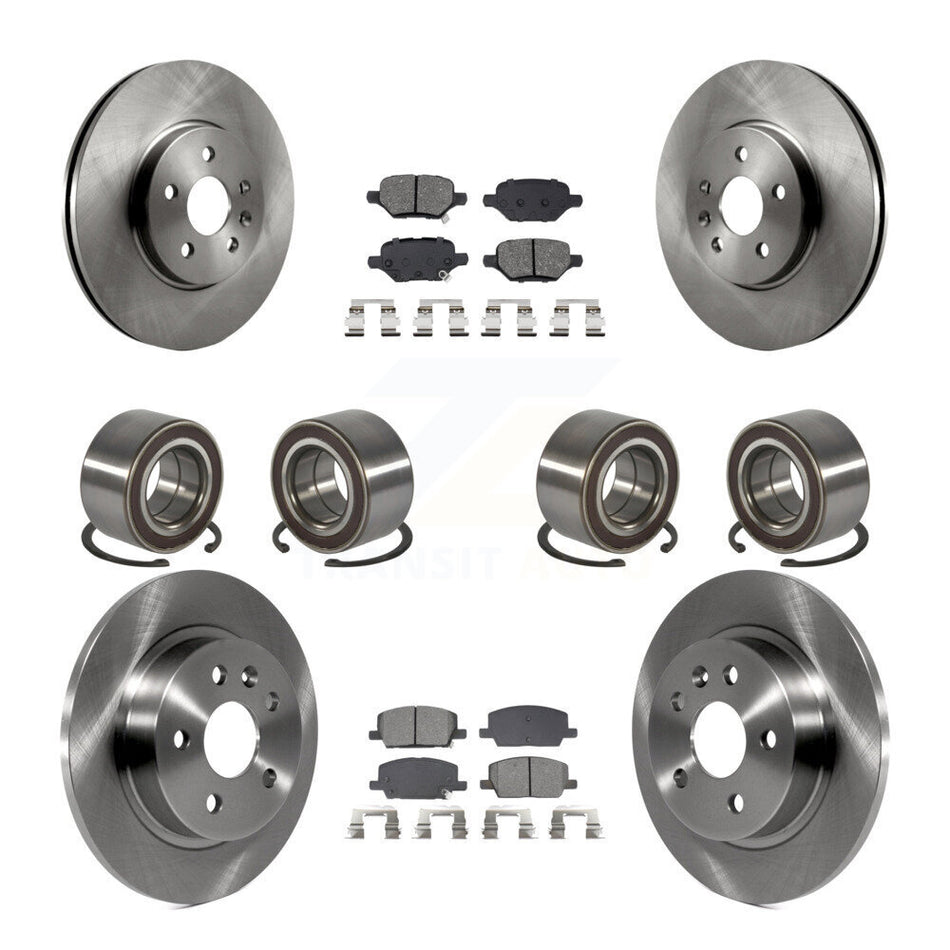 Front Rear Bearing Disc Brake Rotor & Pads Kit (10Pc) For Buick Encore Chevrolet Trax AWD KBB-132392