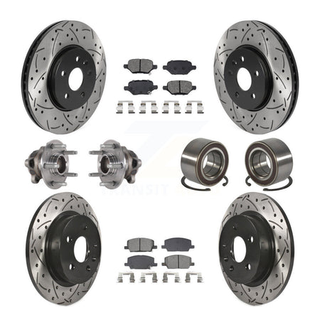 Front Rear Hub Bearing Coated Brake Rotor Pads Kit (10Pc) For Buick Encore Chevrolet Trax KBB-132402
