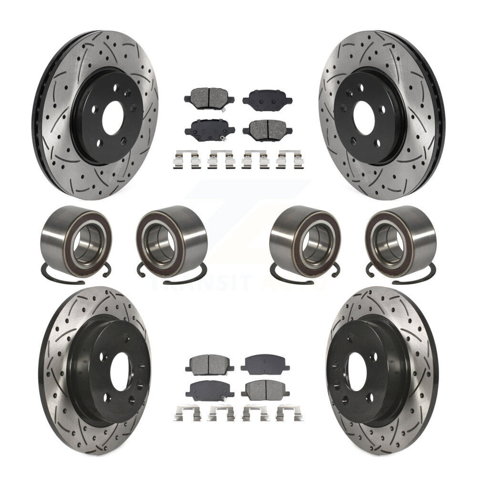 Front Rear Bearing Coated Brake Rotor Pads Kit (10Pc) For Buick Encore Chevrolet Trax AWD KBB-132406