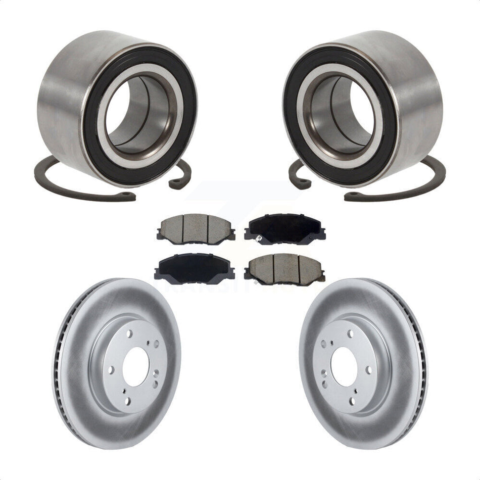 Front Wheel Bearing Coated Disc Brake Rotors And Pads Kit For 2019-2022 Honda Insight KBB-132412