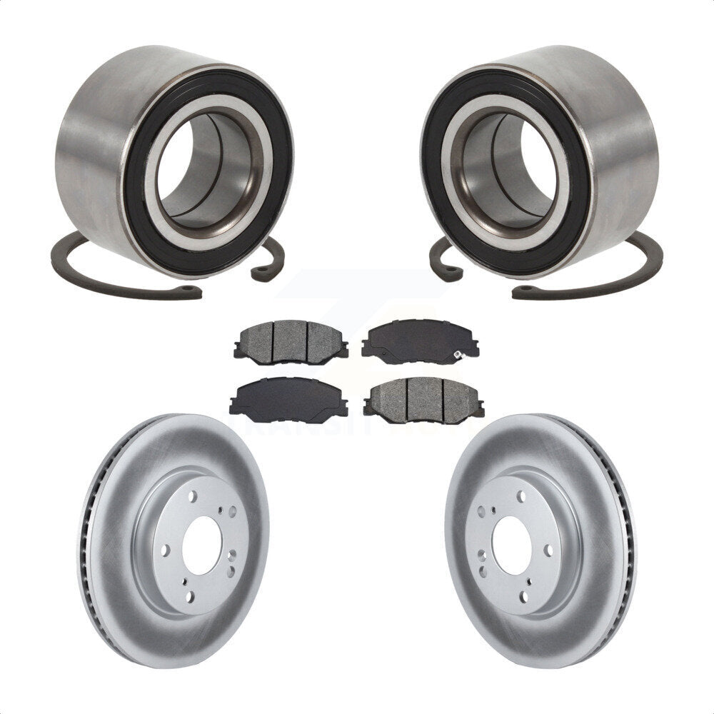 Front Wheel Bearing Coated Disc Brake Rotors And Pads Kit For 2019-2022 Honda Insight KBB-132418
