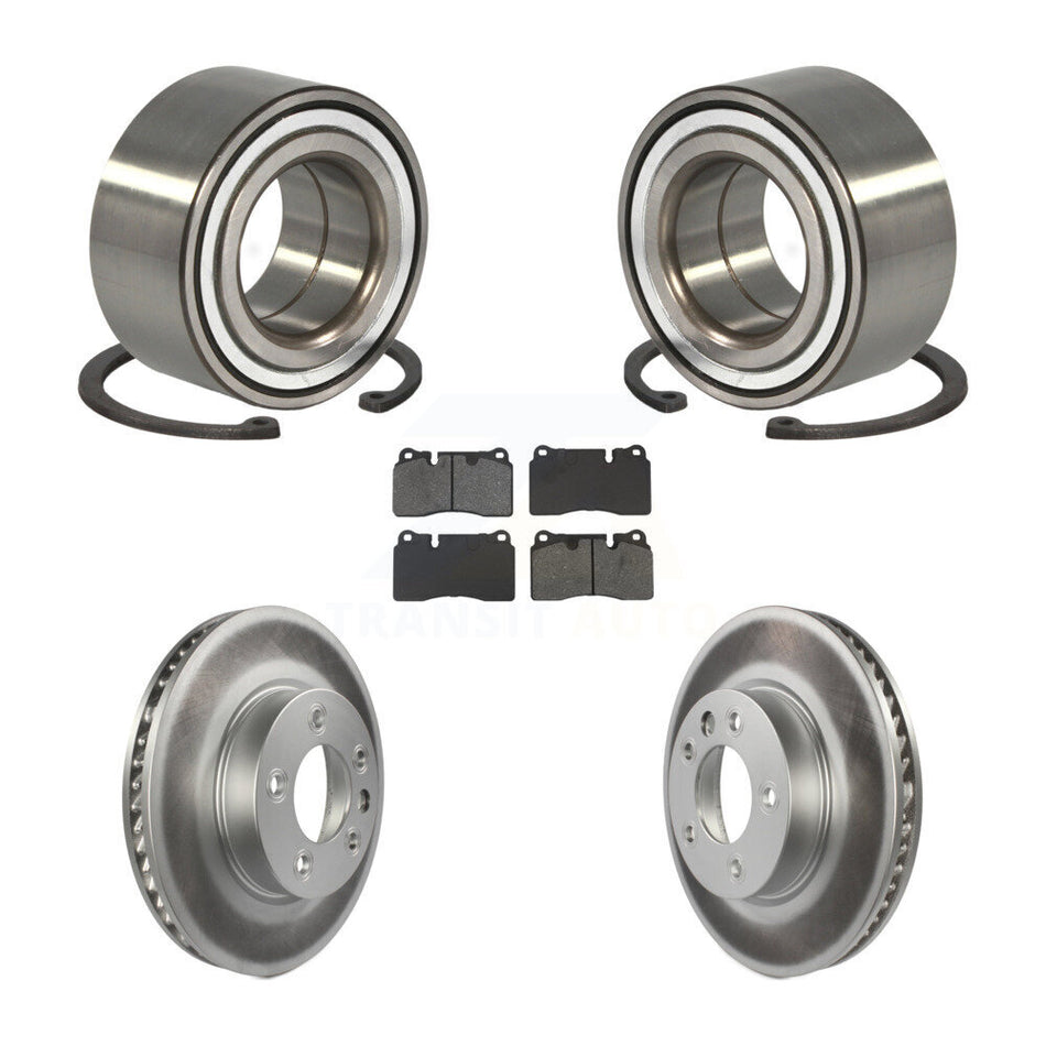 Front Wheel Bearing Coated Disc Brake Rotors And Pads Kit For Volkswagen Touareg KBB-132419