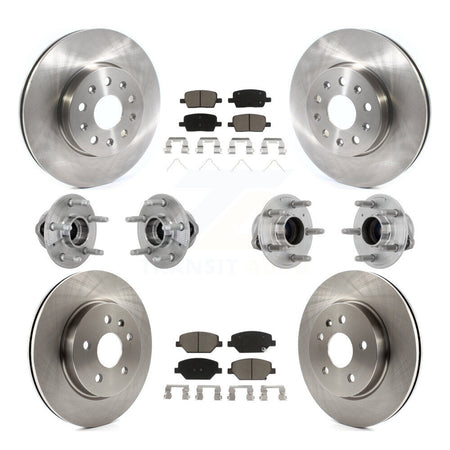 Front Rear Hub Bearing Disc Brake Rotors And Ceramic Pads Kit (10Pc) For Chevrolet Camaro KBB-132447