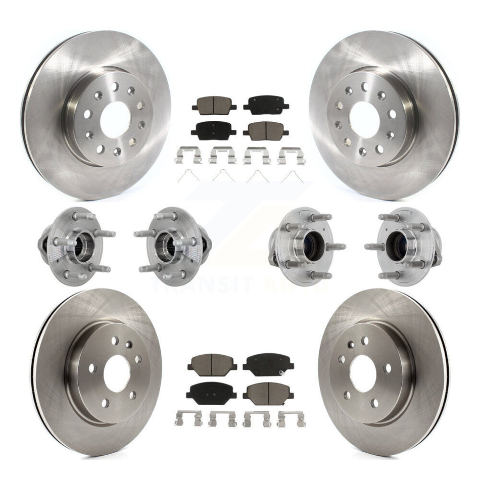 Front Rear Hub Bearing Disc Brake Rotors And Ceramic Pads Kit (10Pc) For Chevrolet Camaro KBB-132447