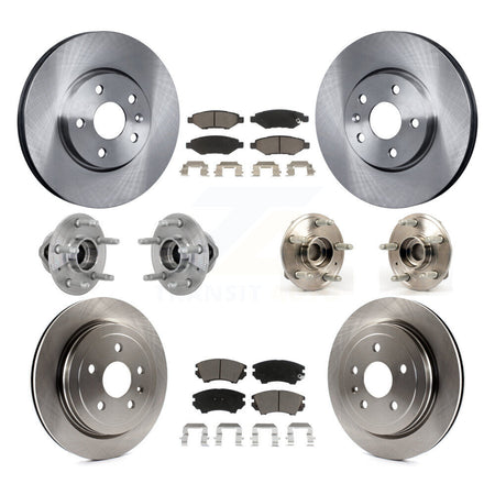 Front Rear Hub Bearing Disc Brake Rotors And Ceramic Pads Kit (10Pc) For Chevrolet Camaro KBB-132453