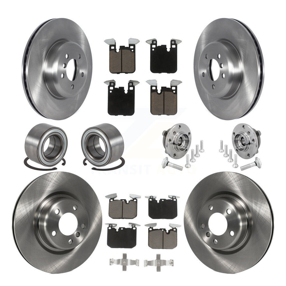 Front Rear Hub Bearings Disc Brake Rotors And Pads Shoes Kit (10Pc) For BMW M240i xDrive KBB-132482