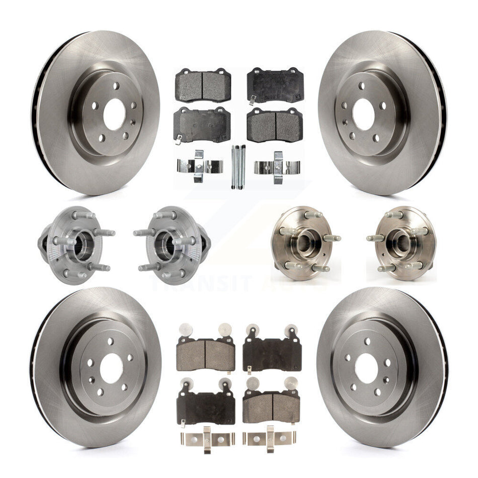 Front Rear Hub Bearing Assembly Disc Brake Rotor And Pads Kit (10Pc) For Chevrolet Camaro KBB-132499